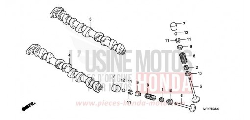 ARBRE A CAMES/SOUPAPE CB1000RA9 de 2009